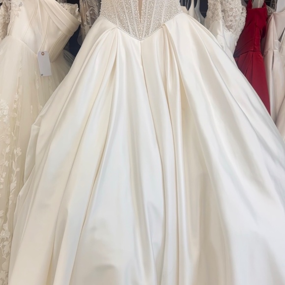 Maggie Soterro “Tina” basque waist wedding gown